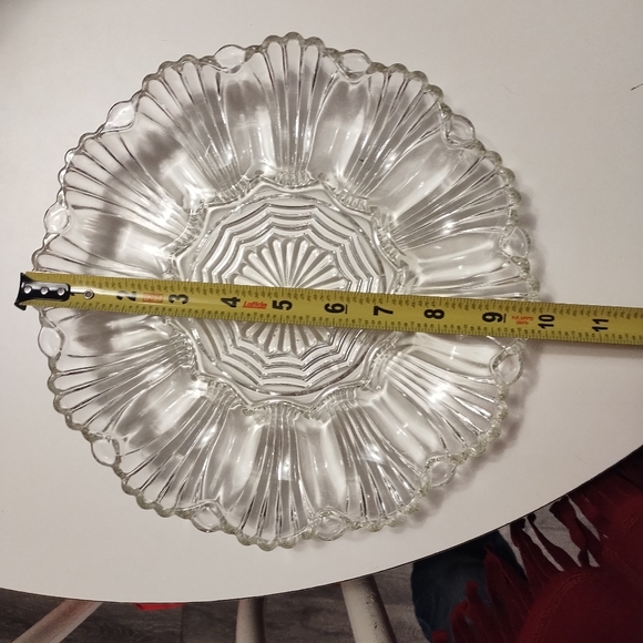 Deviled Egg Server Tray  10"Vintage Anchor Hocking Glass 896 Clear - Picture 4 of 8